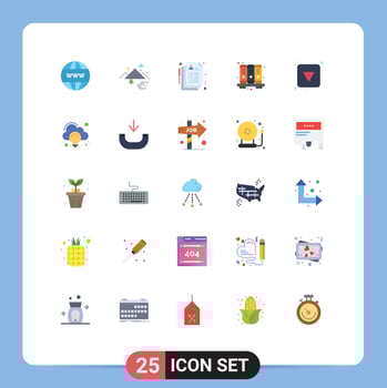 25 Creative Icons Modern Signs and Symbols of play button knowledge sun business record Editable Vector Design Elements