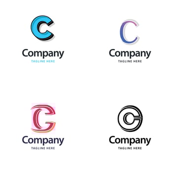 Letter C Big Logo Pack Design Creative Modern logos design for your business vector