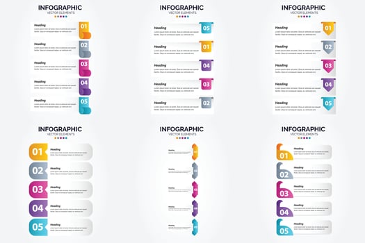 This vector infographics set is perfect for advertising in a brochure. flyer. or magazine.