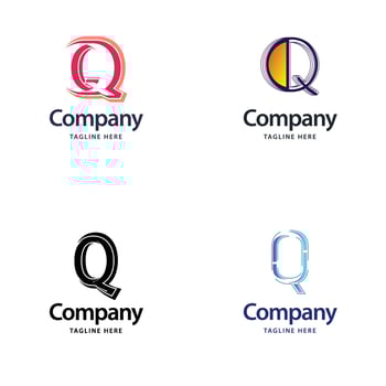Letter Q Big Logo Pack Design Creative Modern logos design for your business vector