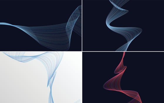 Wave curve abstract vector backgrounds for a stylish and professional look
