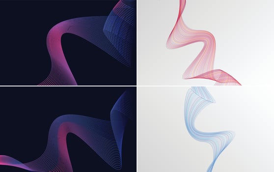 Wave curve abstract vector backgrounds for a stylish and professional look