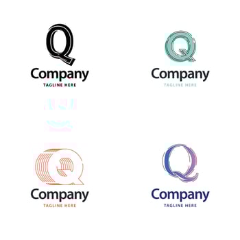 Letter Q Big Logo Pack Design Creative Modern logos design for your business vector