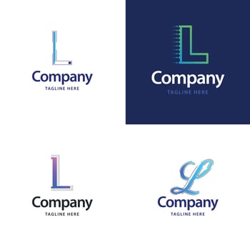 Letter L Big Logo Pack Design Creative Modern logos design for your business vector