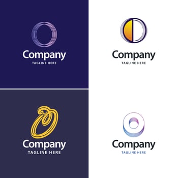 Letter O Big Logo Pack Design Creative Modern logos design for your business vector