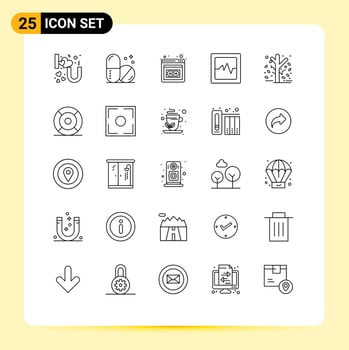 Stock Vector Icon Pack of 25 Line Signs and Symbols for basic season entrepreneurship garden autumn Editable Vector Design Elements