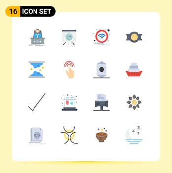 Modern Set of 16 Flat Colors and symbols such as lipid cholesterol technology sweet bonbon Editable Pack of Creative Vector Design Elements