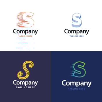 Letter S Big Logo Pack Design Creative Modern logos design for your business vector