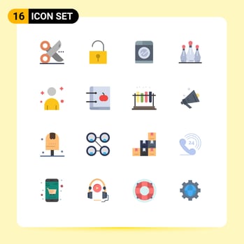16 Creative Icons Modern Signs and Symbols of male pins machine skittle bowling Editable Pack of Creative Vector Design Elements