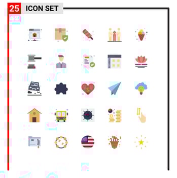 User Interface Pack of 25 Basic Flat Colors of carnival partners summer cooperation partners collaboration Editable Vector Design Elements