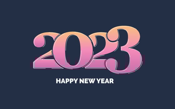 new year 2023 Pink logo design vector
