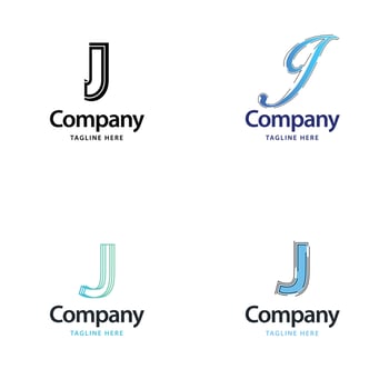 Letter J Big Logo Pack Design Creative Modern logos design for your business vector