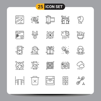 25 Creative Icons Modern Signs and Symbols of gate city eye architecture photo Editable Vector Design Elements