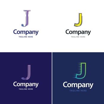 Letter J Big Logo Pack Design Creative Modern logos design for your business vector
