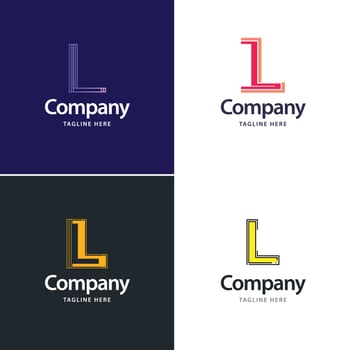 Letter L Big Logo Pack Design Creative Modern logos design for your business vector