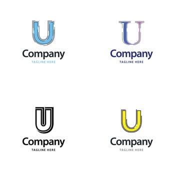 Letter U Big Logo Pack Design Creative Modern logos design for your business vector