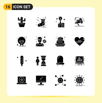 Stock Vector Icon Pack of 16 Line Signs and Symbols for sheep easter hand digital atoumation Editable Vector Design Elements