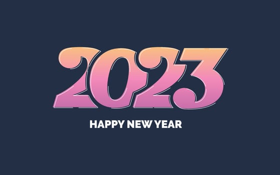 new year 2023 Pink logo design vector