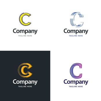 Letter C Big Logo Pack Design Creative Modern logos design for your business vector