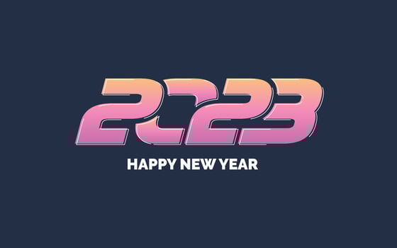 new year 2023 Pink logo design vector