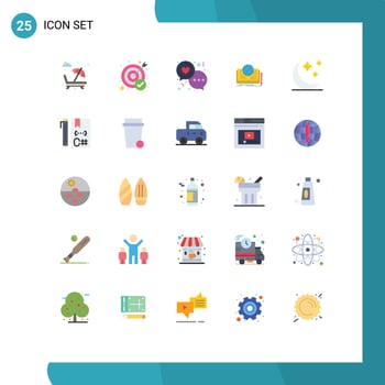 25 Universal Flat Colors Set for Web and Mobile Applications story novel target writing love Editable Vector Design Elements