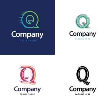 Letter Q Big Logo Pack Design Creative Modern logos design for your business vector