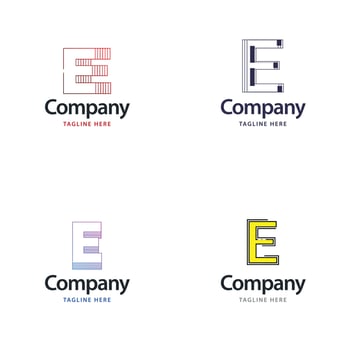Letter E Big Logo Pack Design Creative Modern logos design for your business vector