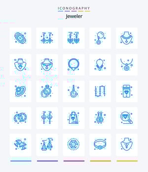 Creative Jewellery 25 Blue icon pack  Such As gold. nacklace. gold. jewelry. diamond vector