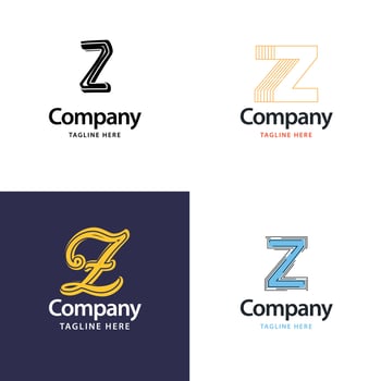 Letter Z Big Logo Pack Design Creative Modern logos design for your business vector