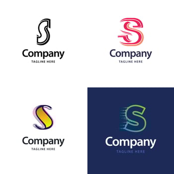 Letter S Big Logo Pack Design Creative Modern logos design for your business vector