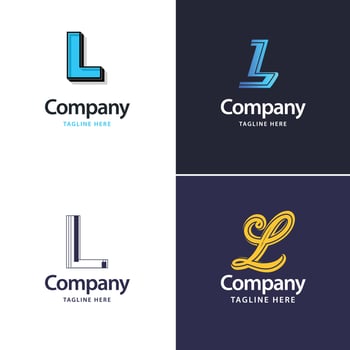 Letter L Big Logo Pack Design Creative Modern logos design for your business vector