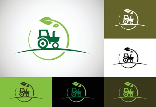 Tractor logo or farm logo template, Suitable for any business related to agriculture industries. vector