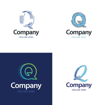 Letter Q Big Logo Pack Design Creative Modern logos design for your business vector