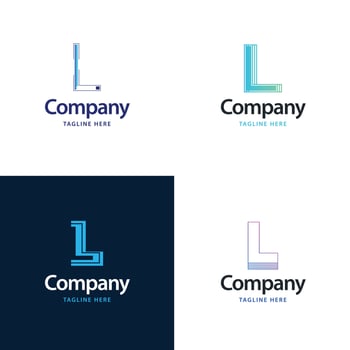 Letter L Big Logo Pack Design Creative Modern logos design for your business vector