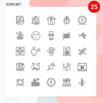 25 Line concept for Websites Mobile and Apps money business city human broken Editable Vector Design Elements