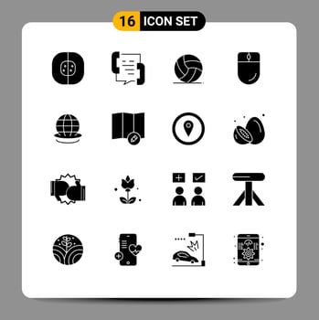 Stock Vector Icon Pack of 16 Line Signs and Symbols for mouse devices help cursor game Editable Vector Design Elements