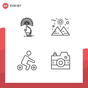 Universal Icon Symbols Group of 4 Modern Filledline Flat Colors of reach riding digital space transport Editable Vector Design Elements