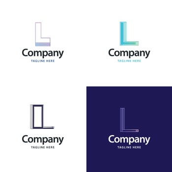 Letter L Big Logo Pack Design Creative Modern logos design for your business vector