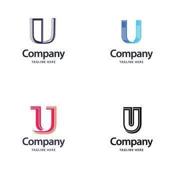 Letter U Big Logo Pack Design Creative Modern logos design for your business vector