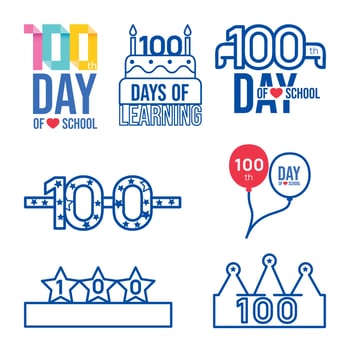 100days of school vector design