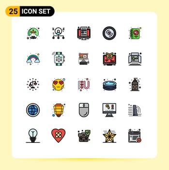 25 Creative Icons Modern Signs and Symbols of wedding heart man disk news Editable Vector Design Elements