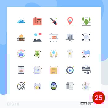 25 Universal Flat Colors Set for Web and Mobile Applications firewall antivirus screw fixer thanksgiving autumn Editable Vector Design Elements