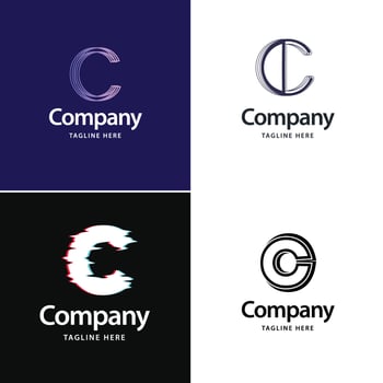 Letter C Big Logo Pack Design Creative Modern logos design for your business vector