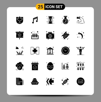 25 Creative Icons Modern Signs and Symbols of research media music market shopping Editable Vector Design Elements