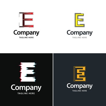 Letter E Big Logo Pack Design Creative Modern logos design for your business vector