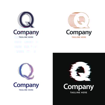 Letter Q Big Logo Pack Design Creative Modern logos design for your business vector