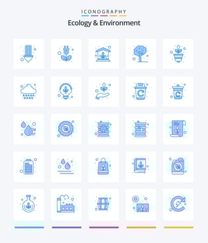 Creative Ecology And Environment 25 Blue icon pack  Such As plant. tree. green. summer. nature vector