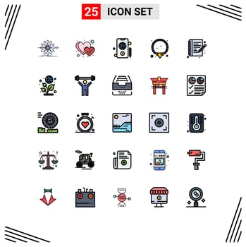 25 Creative Icons Modern Signs and Symbols of note book hobby mobile hobbies jewelry Editable Vector Design Elements