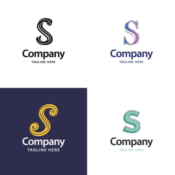 Letter S Big Logo Pack Design Creative Modern logos design for your business vector