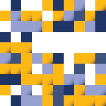 Dark Blue and Yellow abstract squares Background design for poster flyer cover brochure vector